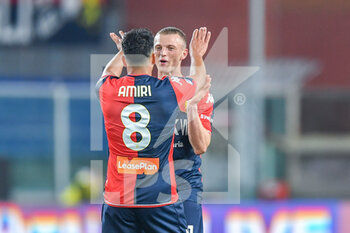 2022-05-06 - Nadiem Amiri and Albert Gudmundsson (Genoa) celebrates after scoring a goal 1-1 - GENOA CFC VS JUVENTUS FC - ITALIAN SERIE A - SOCCER