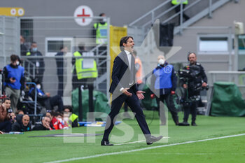 2022-05-06 - Simone Inzaghi Head Coach of FC Internazionale reacts during the Serie A 2021/22 football match between FC Internazionale and Empoli FC at Giuseppe Meazza Stadium, Milan, Italy on May 06, 2022 - INTER - FC INTERNAZIONALE VS EMPOLI FC - ITALIAN SERIE A - SOCCER