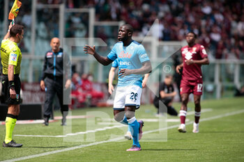 2022-05-07 - Kalidou Koulibaly (Ssc Napoli) during the Italian Serie A, football match between Torino FC and Ssc Napoli, on 07 of May 2022 at Grande Torino stadium in Torino, Italy Italy. Photo Nderim KACELI - TORINO FC VS SSC NAPOLI - ITALIAN SERIE A - SOCCER