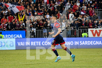2022-05-15 - Charalampos Lykogiannis of Cagliari Calcio, Esultanza, Celebration after scoring goal - CAGLIARI CALCIO VS INTER - FC INTERNAZIONALE - ITALIAN SERIE A - SOCCER