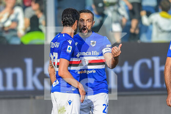 2022-05-16 - Antonio Candreva and Fabio Quagliarella (Sampdoria) celebrates after scoring a goal - UC SAMPDORIA VS ACF FIORENTINA - ITALIAN SERIE A - SOCCER