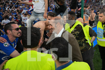 2022-05-16 - Marco Lanna, president UC Sampdoria, celebrates after scoring a match to supporters - UC SAMPDORIA VS ACF FIORENTINA - ITALIAN SERIE A - SOCCER