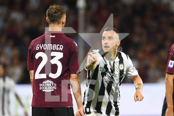 2022-05-22 - Ilija Nestorovski ( Udinese Calcio) cheers after scoring the goal  during the Serie A 2021/22 match between US Salernitana 1919 and Udinese Calcio  Arechi  Stadium - US SALERNITANA VS UDINESE CALCIO - ITALIAN SERIE A - SOCCER