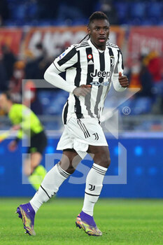 2022-01-09 - Moise Kean of Juventus in action during the Italian championship Serie A football match between AS Roma and Juventus FC on January 9, 2022 at Stadio Olimpico in Rome, Italy - AS ROMA VS JUVENTUS FC - ITALIAN SERIE A - SOCCER