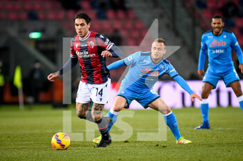 2022-01-17 - Bologna's Nicolas Viola in action against Stanislav Lobotka (Napoli) - BOLOGNA FC VS SSC NAPOLI - ITALIAN SERIE A - SOCCER