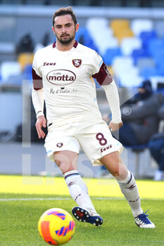 2022-01-23 - Salernitana's midfielder Andrea Schiavone  - SSC NAPOLI VS US SALERNITANA - ITALIAN SERIE A - SOCCER