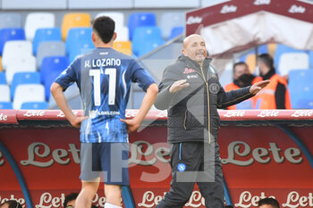 2022-01-23 - Napoli's head coach coach Luciano Spalletti gestures  - SSC NAPOLI VS US SALERNITANA - ITALIAN SERIE A - SOCCER