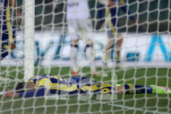 2022-01-21 - Giovanni Simeone (Hellas Verona FC) lays on the grass after a missed goal opportunity - HELLAS VERONA FC VS BOLOGNA FC - ITALIAN SERIE A - SOCCER