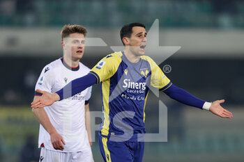 2022-01-21 - Kevin Lasagna (Hellas Verona FC) gestures - HELLAS VERONA FC VS BOLOGNA FC - ITALIAN SERIE A - SOCCER