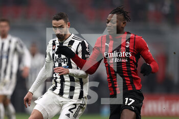 2022-01-23 - Rafael Leao (AC Milan) and Mattia De Sciglio (Juventus FC) - AC MILAN VS JUVENTUS FC - ITALIAN SERIE A - SOCCER