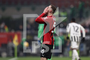 2022-01-23 - Alexis Saelemaekers (AC Milan) reacts - AC MILAN VS JUVENTUS FC - ITALIAN SERIE A - SOCCER