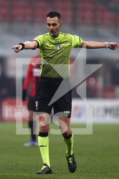 2022-01-23 - The referee Marco Di Bello gestures - AC MILAN VS JUVENTUS FC - ITALIAN SERIE A - SOCCER