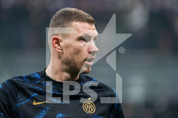 2022-02-05 - Edin Dzeko of Fc Internazionale during the Italian championship Serie A football match between FC Internazionale and AC Milan on February 5, 2022 at Giuseppe Meazza stadium in Milan, Italy - FC INTERNAZIONALE VS AC MILAN - ITALIAN SERIE A - SOCCER