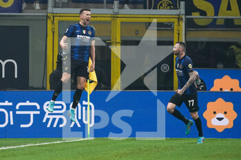 2022-02-05 - Ivan Perisic of Fc Internazionale goal celebrate during the Italian championship Serie A football match between FC Internazionale and AC Milan on February 5, 2022 at Giuseppe Meazza stadium in Milan, Italy - FC INTERNAZIONALE VS AC MILAN - ITALIAN SERIE A - SOCCER