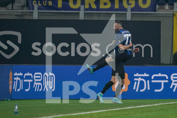 2022-02-05 - Ivan Perisic of Fc Internazionale and Marcelo Brozovic of Fc Internazionale during the Italian championship Serie A football match between FC Internazionale and AC Milan on February 5, 2022 at Giuseppe Meazza stadium in Milan, Italy - FC INTERNAZIONALE VS AC MILAN - ITALIAN SERIE A - SOCCER