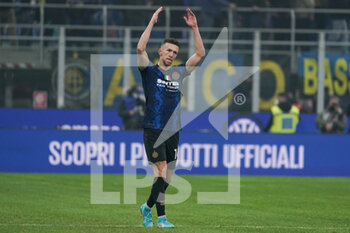 2022-02-05 - Ivan Perisic of Fc Internazionale goal celebrate during the Italian championship Serie A football match between FC Internazionale and AC Milan on February 5, 2022 at Giuseppe Meazza stadium in Milan, Italy - FC INTERNAZIONALE VS AC MILAN - ITALIAN SERIE A - SOCCER