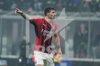 2022-02-05 - Alessio Romagnoli of AC Milan during the Italian championship Serie A football match between FC Internazionale and AC Milan on February 5, 2022 at Giuseppe Meazza stadium in Milan, Italy - FC INTERNAZIONALE VS AC MILAN - ITALIAN SERIE A - SOCCER