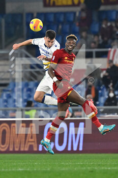 2022-02-19 - Tammy Abraham (AS Roma) Nicolo' Casale (Hellas Verona FC) during the  Italian Football Championship League A 2021/2022 match between AS Roma vs Hellas Verona FC at the Olimpic Stadium in Rome  on 19 February 2021. - AS ROMA VS HELLAS VERONA FC - ITALIAN SERIE A - SOCCER
