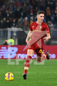 2022-02-19 - Cristian Volpato (AS Roma) during the  Italian Football Championship League A 2021/2022 match between AS Roma vs Hellas Verona FC at the Olimpic Stadium in Rome  on 19 February 2021. - AS ROMA VS HELLAS VERONA FC - ITALIAN SERIE A - SOCCER