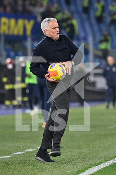 2022-02-19 - Jose’ Mourinho coach (AS Roma) during the  Italian Football Championship League A 2021/2022 match between AS Roma vs Hellas Verona FC at the Olimpic Stadium in Rome  on 19 February 2021. - AS ROMA VS HELLAS VERONA FC - ITALIAN SERIE A - SOCCER