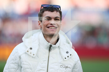 2022-03-20 - The italian singer Blanco before the Italian championship Serie A football match between AS Roma and SS Lazio on March 20, 2022 at Stadio Olimpico in Rome, Italy - AS ROMA VS SS LAZIO - ITALIAN SERIE A - SOCCER