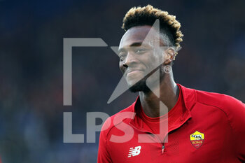 2022-03-20 - Tammy Abraham of Roma smiles during the Italian championship Serie A football match between AS Roma and SS Lazio on March 20, 2022 at Stadio Olimpico in Rome, Italy - AS ROMA VS SS LAZIO - ITALIAN SERIE A - SOCCER