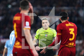 2022-03-20 - Massimiliano Irrati referee during the Italian championship Serie A football match between AS Roma and SS Lazio on March 20, 2022 at Stadio Olimpico in Rome, Italy - AS ROMA VS SS LAZIO - ITALIAN SERIE A - SOCCER