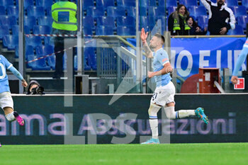 2022-04-02 - Sergej Milinkovic-Savic (SS Lazio) celebrates after scoring the goal 2-0 during the Italian Football Championship League A 2021/2022 match between SS Lazio vs US Sassuolo at the Olimpic Stadium in Rome on 02 April 2022. - SS LAZIO VS US SASSUOLO - ITALIAN SERIE A - SOCCER