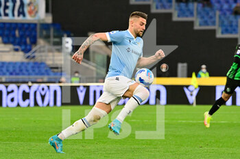 2022-04-02 - Sergej Milinkovic-Savic (SS Lazio)  during the Italian Football Championship League A 2021/2022 match between SS Lazio vs US Sassuolo at the Olimpic Stadium in Rome on 02 April 2022. - SS LAZIO VS US SASSUOLO - ITALIAN SERIE A - SOCCER