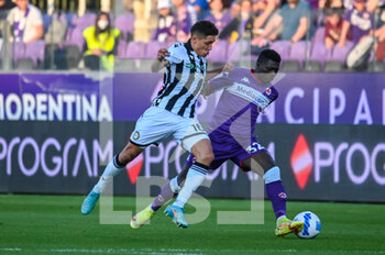 2022-04-27 - Alfred Duncan (Fiorentina) fights for the ball against Nahuel Molina (Udinese) - ACF FIORENTINA VS UDINESE CALCIO - ITALIAN SERIE A - SOCCER