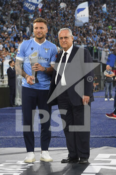 2022-05-21 - Ciro Immobile of SS LAZIO during the 38th day of the Serie A Championship between S.S. Lazio vs Hellas Verona F.C. on 21th May 2022 at the Stadio Olimpico in Rome, Italy. - SS LAZIO VS HELLAS VERONA FC - ITALIAN SERIE A - SOCCER