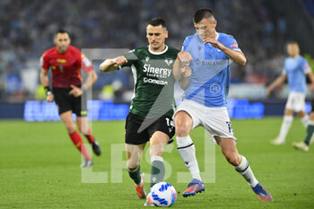 2022-05-21 - Dimitrije Kamenović of S.S. Lazio and Kevin Lasagna of Hellas Verona F.C. during the 38th day of the Serie A Championship between S.S. Lazio vs Hellas Verona F.C. on 21th May 2022 at the Stadio Olimpico in Rome, Italy. - SS LAZIO VS HELLAS VERONA FC - ITALIAN SERIE A - SOCCER