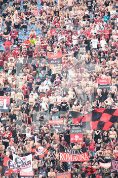 2022-05-22 - Ac Milans fans during the Italian championship Serie A football match between US Sassuolo and AC Milan on May 22, 2022 at Mapei Stadium-Città del Tricolore in Reggio Emilia, Italy - US SASSUOLO VS AC MILAN - ITALIAN SERIE A - SOCCER