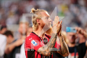 2022-05-22 - Simon Kjaer (Ac Milan) during the Italian championship Serie A football match between US Sassuolo and AC Milan on May 22, 2022 at Mapei Stadium-Città del Tricolore in Reggio Emilia, Italy - US SASSUOLO VS AC MILAN - ITALIAN SERIE A - SOCCER