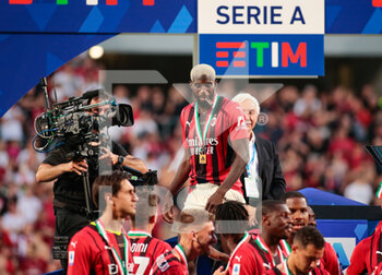 2022-05-22 - Bakayoko of Ac Milan during the Italian championship Serie A football match between US Sassuolo and AC Milan on May 22, 2022 at Mapei Stadium-Città del Tricolore in Reggio Emilia, Italy - US SASSUOLO VS AC MILAN - ITALIAN SERIE A - SOCCER