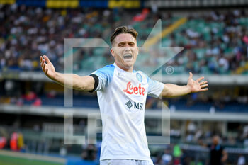15/08/2022 - Napoli's Piotr Zielinski celebrates after scoring a goal - HELLAS VERONA FC VS SSC NAPOLI - SERIE A - CALCIO