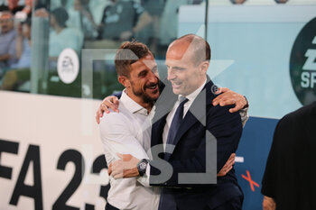 15/08/2022 - Coach Massimiliano Allegri of Juventus Fc and Alessio Dionisi, Manager of US Sassuolo during the Italian Serie A match between Juventus Fc and Us Sassuolo, on August 15, 2022, at Allianz Stadium in Turin, Italy. Photo Nderim Kaceli - JUVENTUS FC VS US SASSUOLO - SERIE A - CALCIO