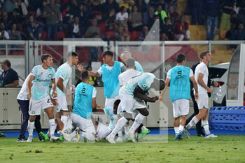 2022-08-13 - FC Inter celebrates after scoring a goal - US LECCE VS INTER - FC INTERNAZIONALE - ITALIAN SERIE A - SOCCER