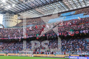 2022-08-13 - AC Milan suporters during the Serie A 2022/23 football match between AC Milan and Udinese Calcio at Giuseppe Meazza Stadium, Milan, Italy on August 13, 2022 - AC MILAN VS UDINESE CALCIO - ITALIAN SERIE A - SOCCER
