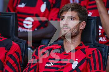 2022-08-13 - Matteo Gabbia of AC Milan looks on during the Serie A 2022/23 football match between AC Milan and Udinese Calcio at Giuseppe Meazza Stadium, Milan, Italy on August 13, 2022 - AC MILAN VS UDINESE CALCIO - ITALIAN SERIE A - SOCCER