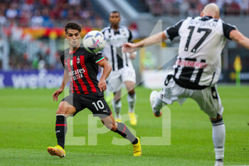 2022-08-13 - Brahim Diaz of AC Milan in action during the Serie A 2022/23 football match between AC Milan and Udinese Calcio at Giuseppe Meazza Stadium, Milan, Italy on August 13, 2022 - AC MILAN VS UDINESE CALCIO - ITALIAN SERIE A - SOCCER