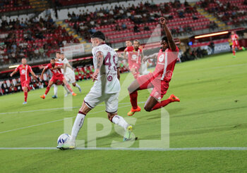 2022-08-13 - Nemanja Radonjic of Torino Fc and Marlon of Ac Monza during the Italian Serie A match between Ac Monza and Torino Fc, on August 13, 2022, at UPower Stadium in Monza, Italy. Photo Nderim Kaceli - AC MONZA VS TORINO FC - ITALIAN SERIE A - SOCCER