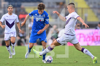 2022-08-21 - Sam Lammers (Empoli FC) and Nikola Milenkovic (ACF Fiorentina) - EMPOLI FC VS ACF FIORENTINA - ITALIAN SERIE A - SOCCER