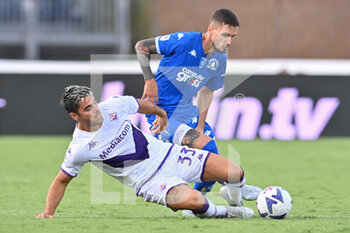 2022-08-21 - Riccardo Sottil (ACF Fiorentina) and Petar Stojanovic (Empoli FC) - EMPOLI FC VS ACF FIORENTINA - ITALIAN SERIE A - SOCCER