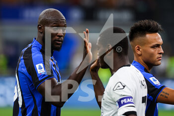 2022-08-20 - Romelu Lukaku of FC Internazionale during the Serie A 2022/23 football match between FC Internazionale and Spezia Calcio at Giuseppe Meazza Stadium, Milan, Italy on August 20, 2022 - INTER - FC INTERNAZIONALE VS SPEZIA CALCIO - ITALIAN SERIE A - SOCCER