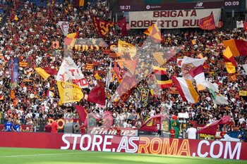 2022-08-22 - AS Roma fans during the Italian Football Championship League A 2022/2023 match between AS Roma vs US Cremonese at the Olimpic Stadium in Rome  on 22 August 2022. - AS ROMA VS US CREMONESE - ITALIAN SERIE A - SOCCER