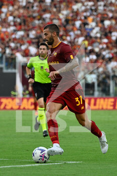 2022-08-22 - Leonardo Spinazzola (AS Roma) during the Italian Football Championship League A 2022/2023 match between AS Roma vs US Cremonese at the Olimpic Stadium in Rome  on 22 August 2022. - AS ROMA VS US CREMONESE - ITALIAN SERIE A - SOCCER