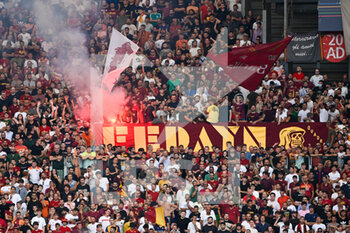 2022-08-22 - AS Roma fans fedayn during the Italian Football Championship League A 2022/2023 match between AS Roma vs US Cremonese at the Olimpic Stadium in Rome  on 22 August 2022. - AS ROMA VS US CREMONESE - ITALIAN SERIE A - SOCCER