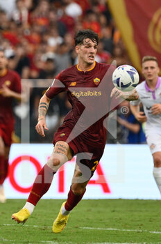 2022-08-22 - Nicolo' Zaniolo (AS Roma) during the Italian Football Championship League A 2022/2023 match between AS Roma vs US Cremonese at the Olimpic Stadium in Rome  on 22 August 2022. - AS ROMA VS US CREMONESE - ITALIAN SERIE A - SOCCER