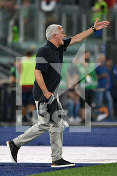2022-08-22 - Jose’ Mourinho coach (AS Roma) during the Italian Football Championship League A 2022/2023 match between AS Roma vs US Cremonese at the Olimpic Stadium in Rome  on 22 August 2022. - AS ROMA VS US CREMONESE - ITALIAN SERIE A - SOCCER